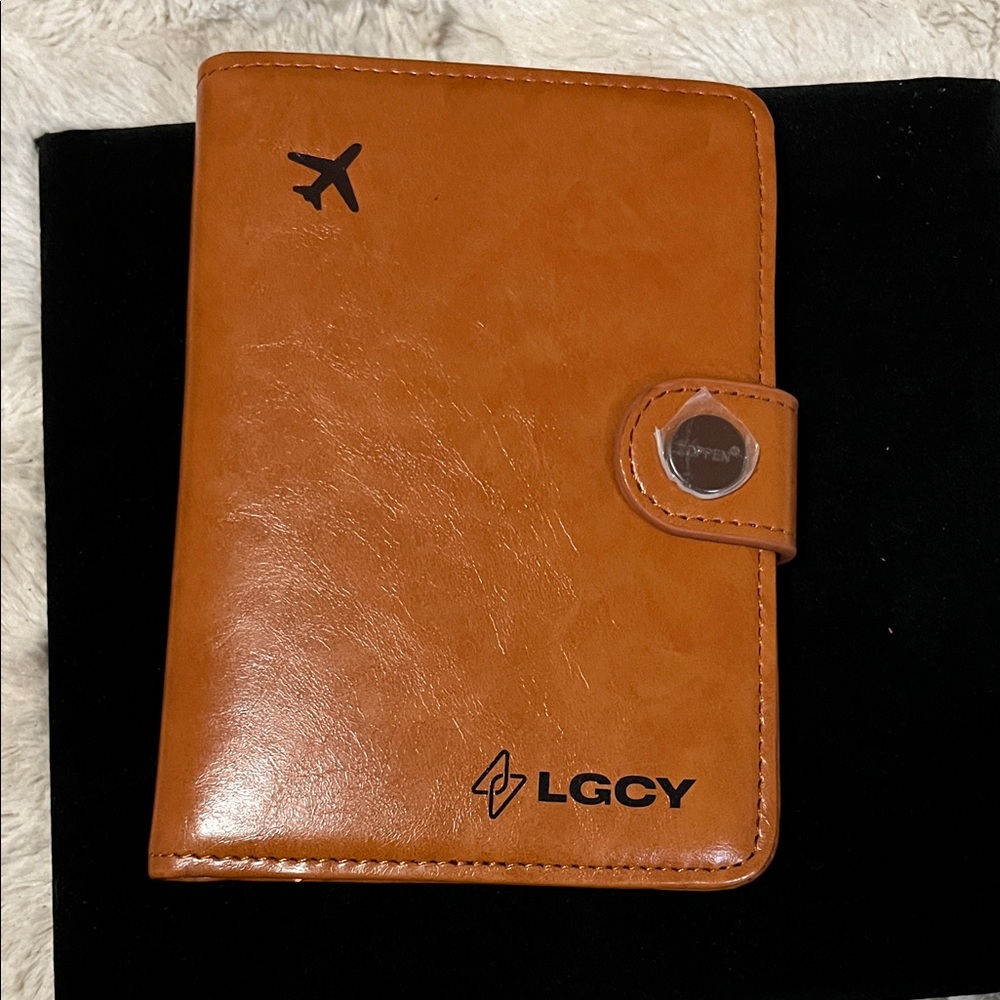 Tan Travel Passport Holder